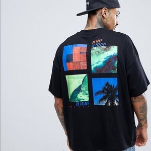 Black T-Shirt with Photo Graphic Back